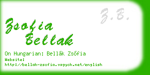 zsofia bellak business card